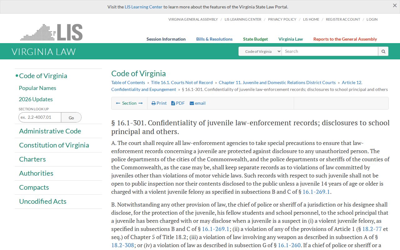 York County bench warrant reference showing Virginia juvenile record confidentiality rules